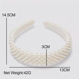 Pearl Hair Band Wide Headband for Women