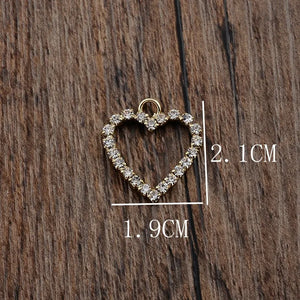 50pcs Love Peach Heart-shaped Pendant DIY Jewelry Material
