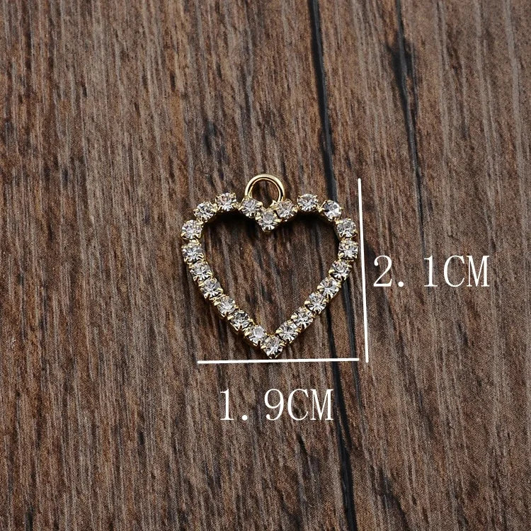 50pcs Love Peach Heart-shaped Pendant DIY Jewelry Material