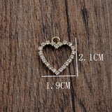 50pcs Love Peach Heart-shaped Pendant DIY Jewelry Material