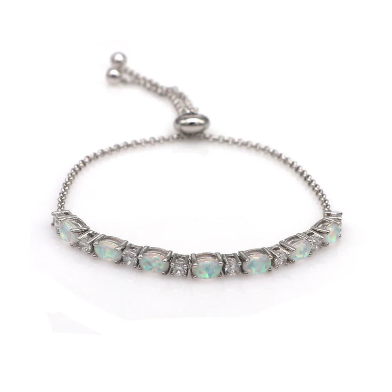 Fire Opal Bracelet for Women Adjustable Gift