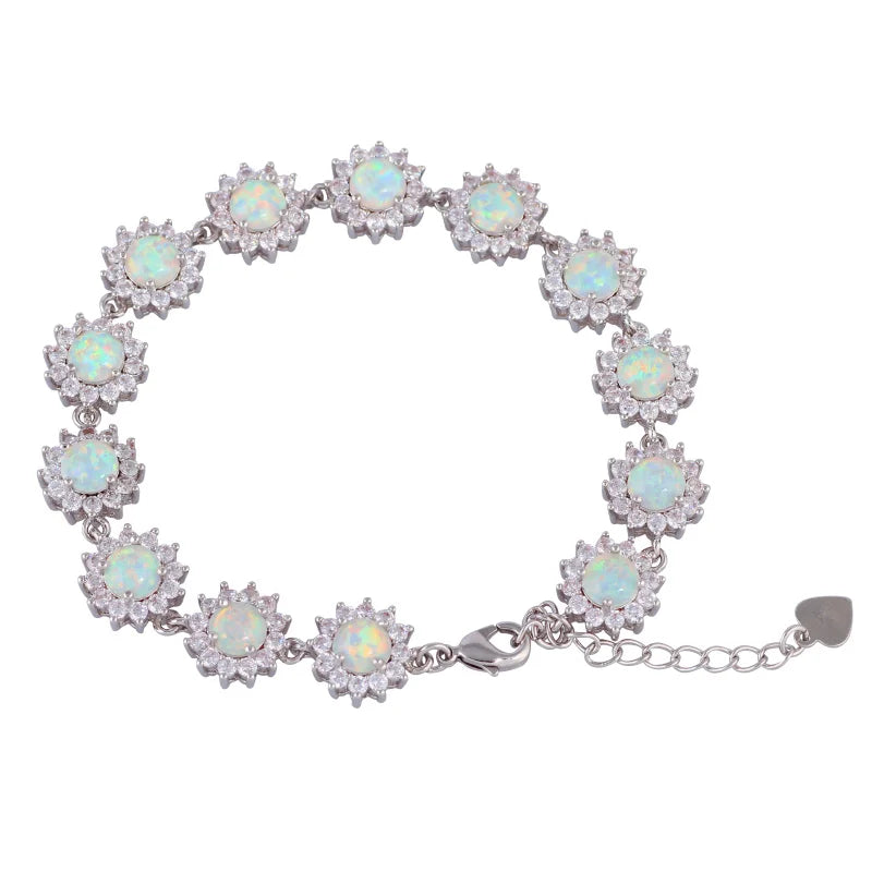 Multi-color Fire Opal Bracelets Women's Bangles Party Jewelry