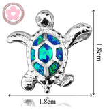 Opal Turtle Charm Pendant 925 Sterling Silver Jewelry