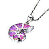 Opal Snail Pendant Necklace Fine Jewelry Women