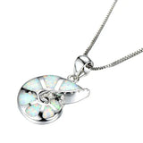 Opal Snail Pendant Necklace Fine Jewelry Women