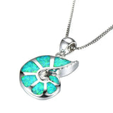 Opal Snail Pendant Necklace Fine Jewelry Women