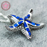JLP129 Opal Gem Pendant Sea Star Real Pendant Fine Jewelry Necklace Pendants