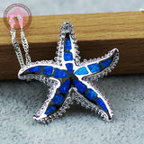 JLP129 Opal Gem Pendant Sea Star Real Pendant Fine Jewelry Necklace Pendants