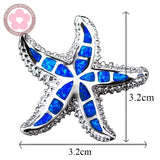 JLP129 Opal Gem Pendant Sea Star Real Pendant Fine Jewelry Necklace Pendants