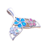 Lovely Dolphins Opal Pendant Necklace Jewelry for Women