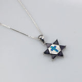 JLP1728 Zircon Opal Cross Pendant Necklace Gift
