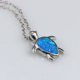 Turtle Opal Pendant 925 Sterling Silver Pendants & Necklace Top Jewelry