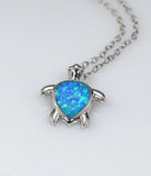 Turtle Opal Pendant 925 Sterling Silver Pendants & Necklace Top Jewelry