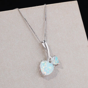 LovelyDolphins Opal Pendant Necklace for Women