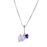 LovelyDolphins Opal Pendant Necklace for Women