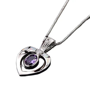 JLP2003 Heart Shape Dolphins Opal Pendant Necklace
