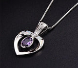 JLP2003 Heart Shape Dolphins Opal Pendant Necklace