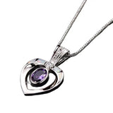 JLP2003 Heart Shape Dolphins Opal Pendant Necklace