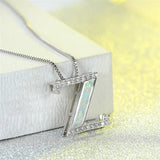 Shine Opal Pendant Necklace Jewelry for Women