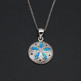 Hollow Flower Opal Pendant Necklace for Women