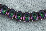 Rainbow Multicolor Crystal Bracelet Evening Dress Jewelry