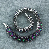 Rainbow Multicolor Crystal Bracelet Evening Dress Jewelry