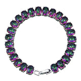 Rainbow Multicolor Crystal Bracelet Evening Dress Jewelry