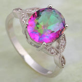 Platinum Plated Zircon Jewelry Cocktail Ring for Women