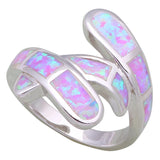 Pink Fire Opal Cocktail Ring Platinum Plated Jewelry