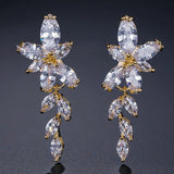 Zircon Drop Earrings Chandelier AAA Cubic Zirconia Crystal Bridal Wedding Earrin
