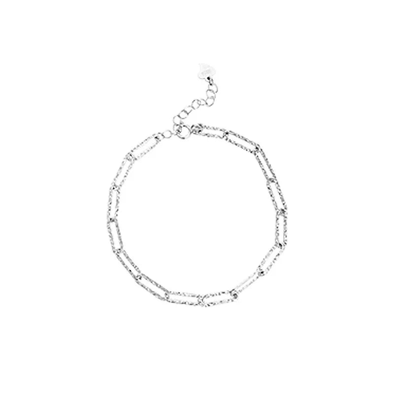 925 Silver Rhinestone Chain Bracelet High Light Jewelry
