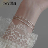 925 Silver Rhinestone Chain Bracelet High Light Jewelry