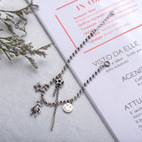 925 Silver Bear Star Tassel Bracelet, Party Jewelry Gift
