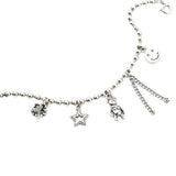 925 Silver Bear Star Tassel Bracelet, Party Jewelry Gift