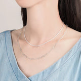 925 Sterling Silver Necklace For Women High Pendant Necklace Length