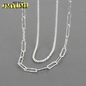 925 Sterling Silver Necklace For Women High Pendant Necklace Length
