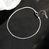 925 Silver Snake Bone Anklet Women's Bracelet