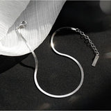 925 Silver Snake Bone Anklet Women's Bracelet