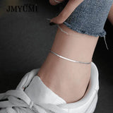 925 Silver Snake Bone Anklet Women's Bracelet