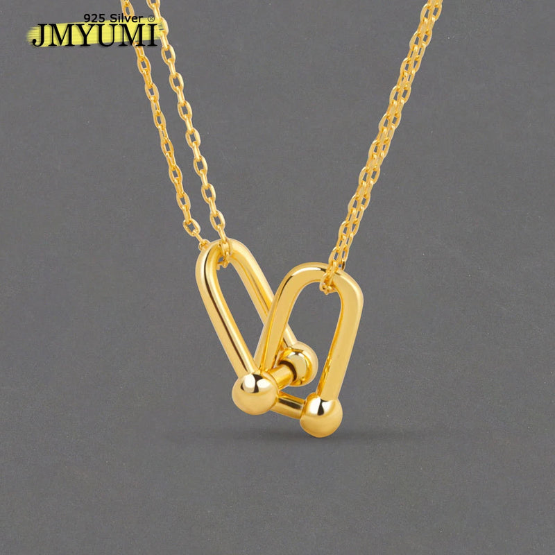 925 Silver Crystal Zircon Clover Pendant Necklace 18"