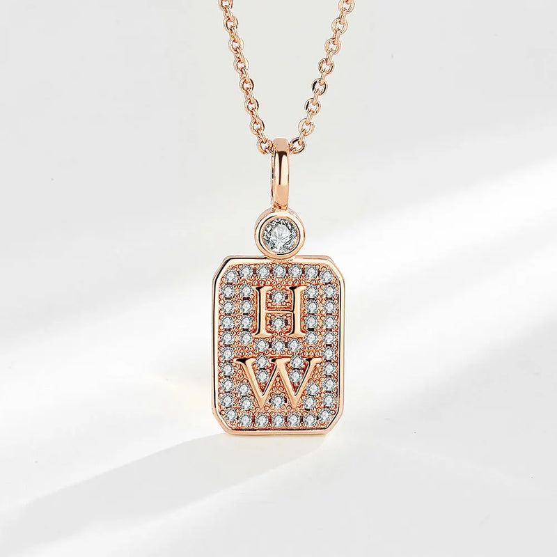 925 Sterling Silver High Crystal Zircon Flower Clover Pendant Necklace