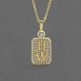 925 Sterling Silver High Crystal Zircon Flower Clover Pendant Necklace