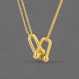 925 Silver Crystal Zircon Clover Pendant Necklace 18"