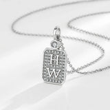 925 Sterling Silver High Crystal Zircon Flower Clover Pendant Necklace