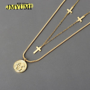 925 Sterling Silver Cross Pendant Necklace
