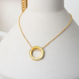 925 Sterling Silver Round Pendant Necklace 18"