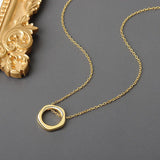 925 Sterling Silver Round Pendant Necklace 18"