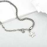 925 Sterling Silver Retro Star Pendant Necklace