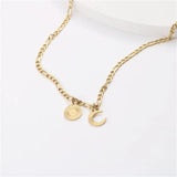 High End Sun Moon Pendant Necklace Jewelry