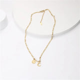 High End Sun Moon Pendant Necklace Jewelry